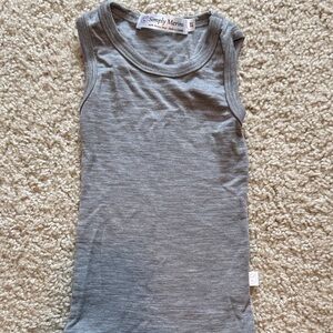Simply merino - kids wool tank too (grey) 2T